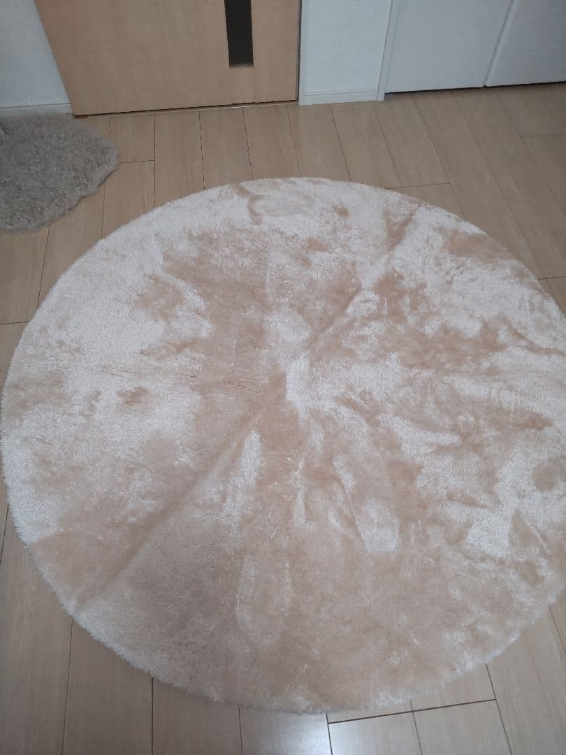 リセノ colette 円形マイクロファイバーラグ 140cm