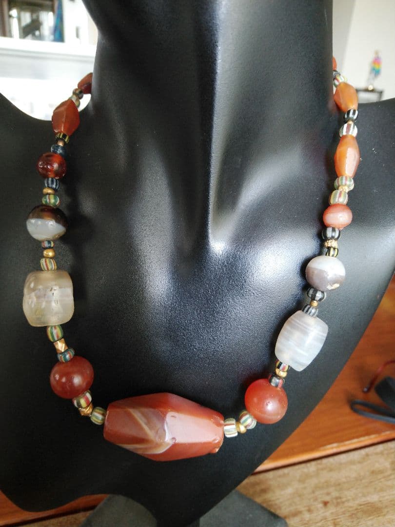 Antique品、ネックレス、アンティークジュエリー、カーネリアン