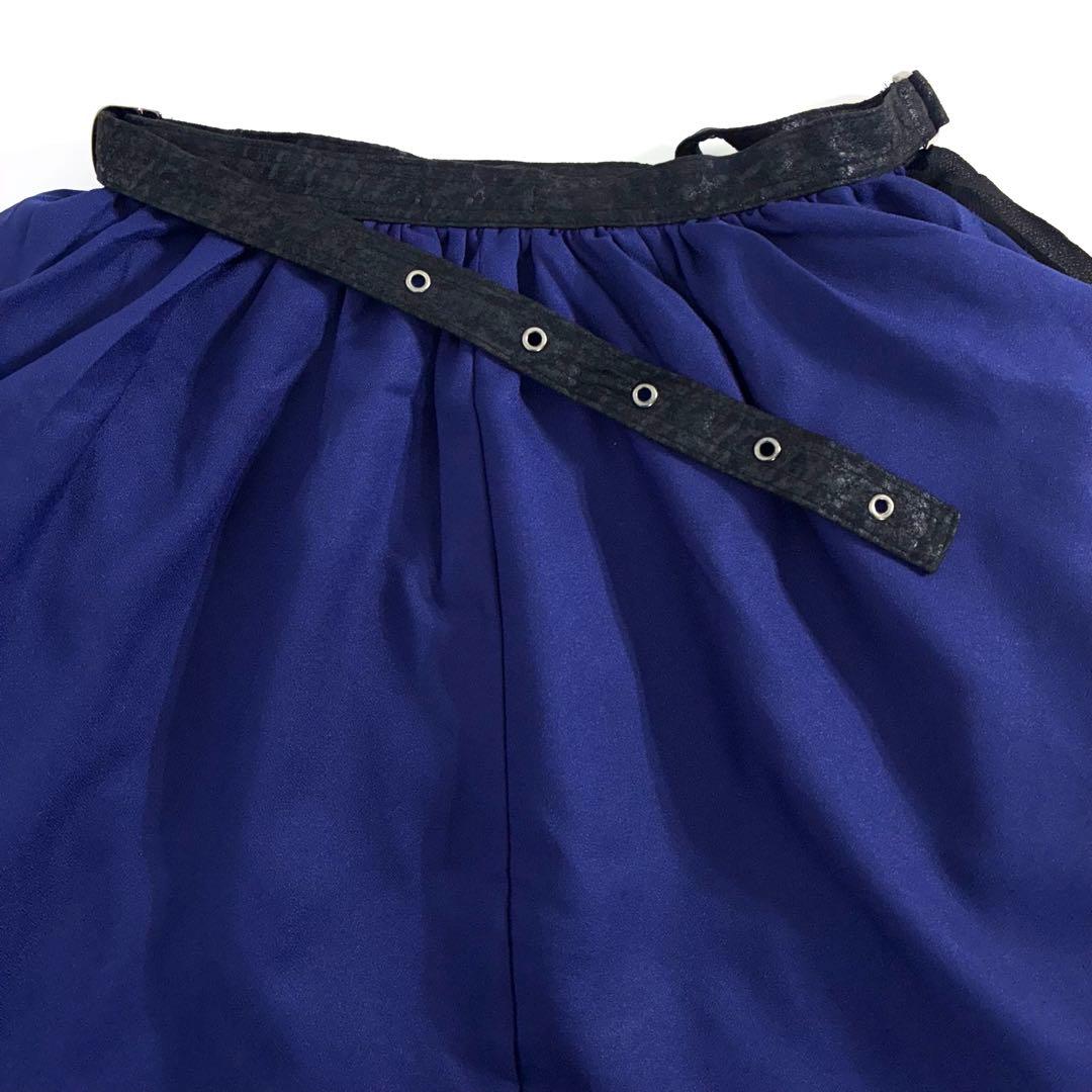 希少 キューティーフラッシュ QutieFrash ラップスカート 和柄 ブルー