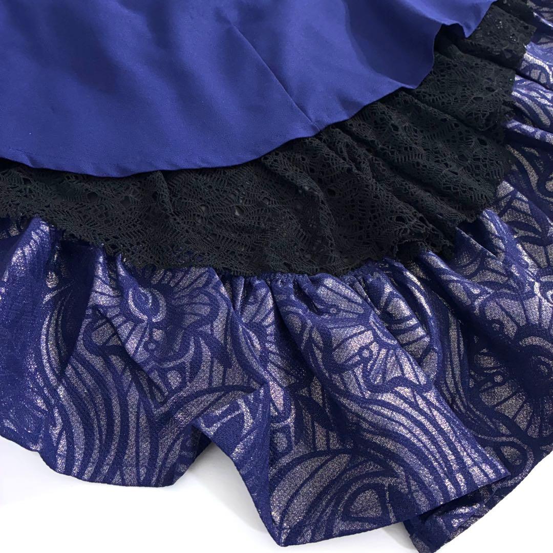 希少 キューティーフラッシュ QutieFrash ラップスカート 和柄 ブルー