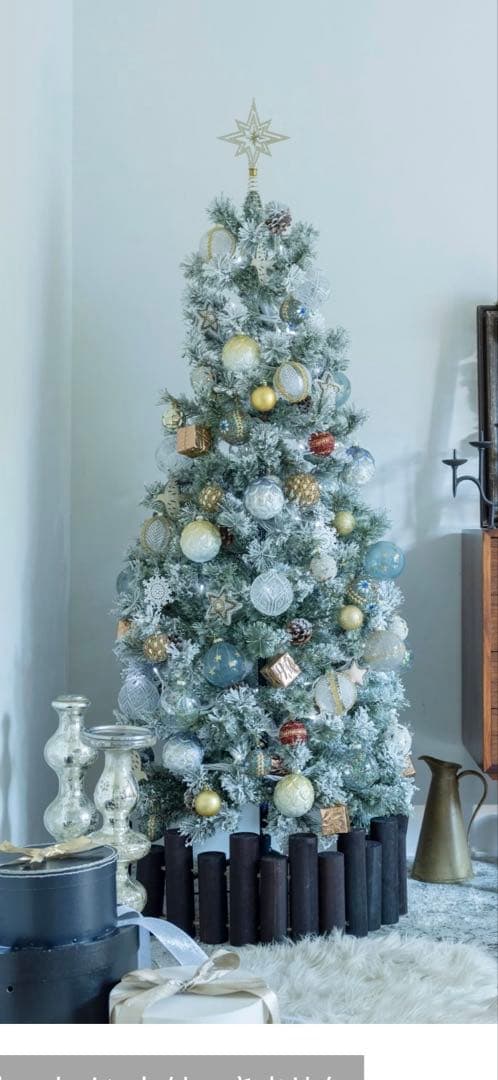 studio CLIP スノークリスマスツリー 150cm 松ぼっくりつき