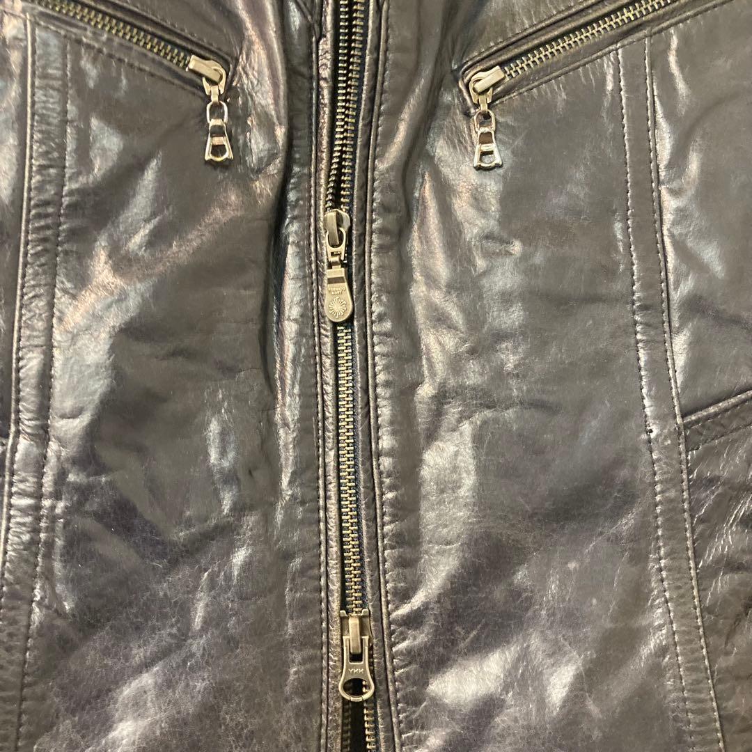 y2k グランジ　TORNADO MART ライダース　レザー　サイズL D7