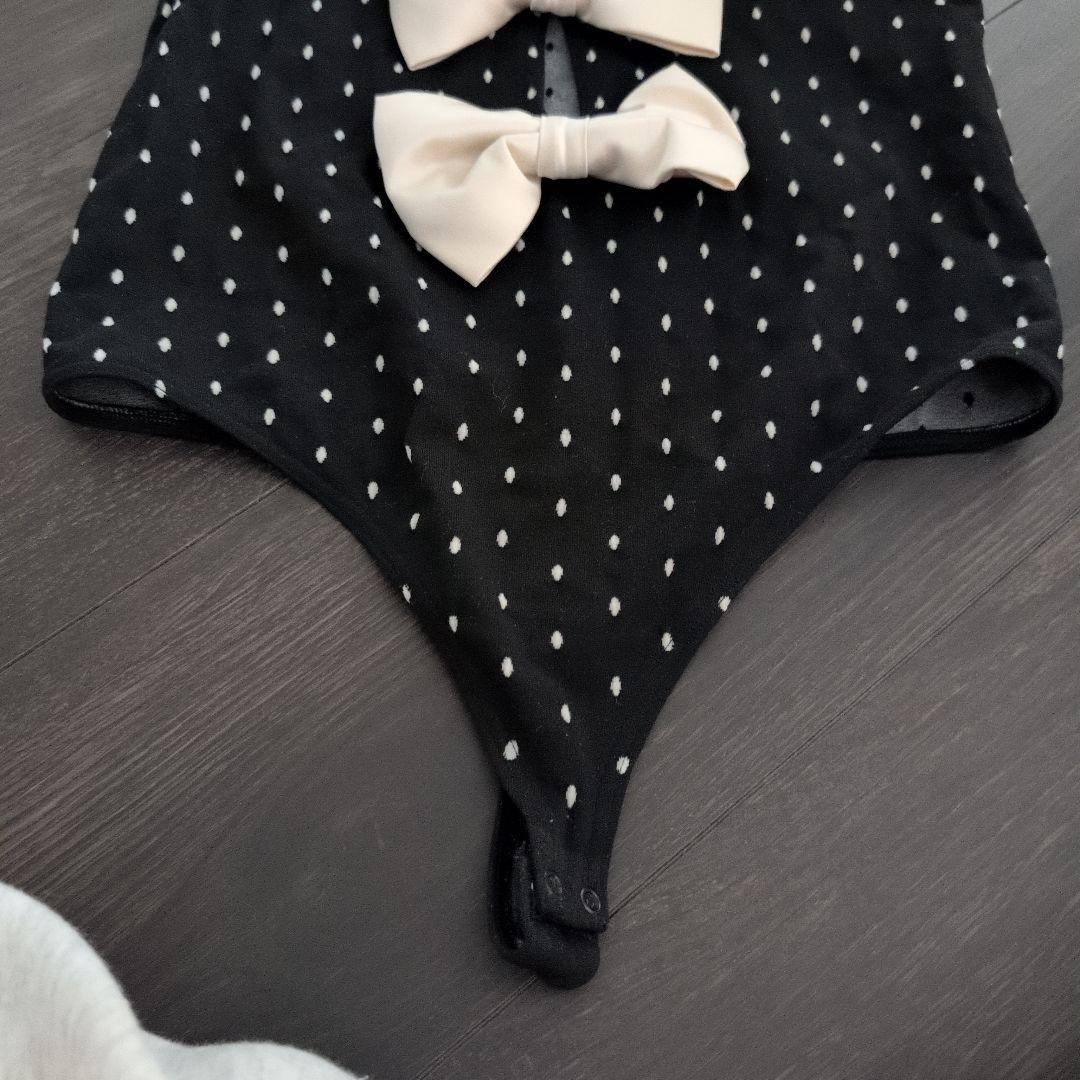 Wolford×VALENTINOコラボ ドット柄ボディスーツ S