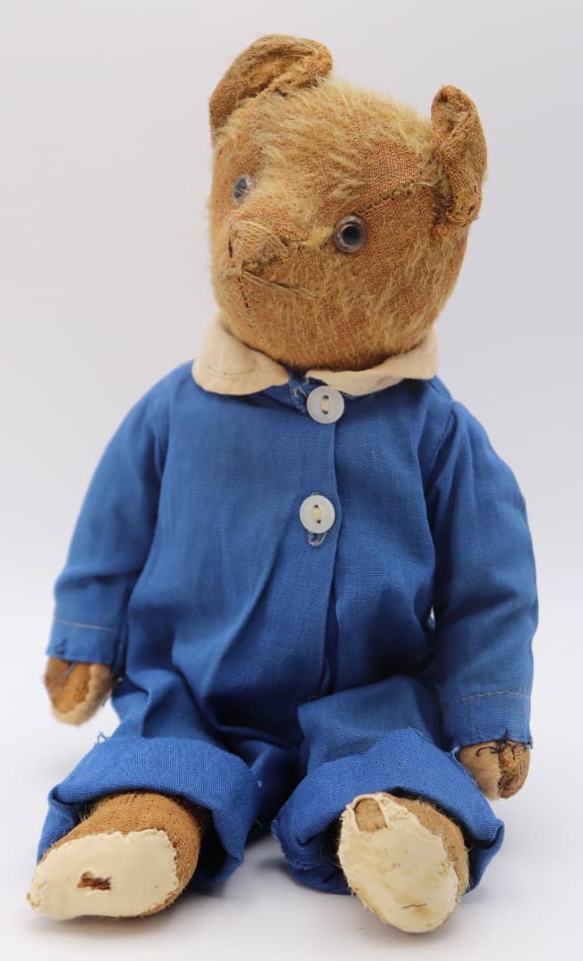 アメリカン・ビンテージ・ベア 29cm 青いロンパース 年代詳細不明