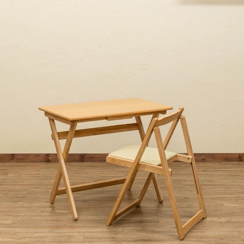 【新品・送料無料】【完成品】折りたたみデスク＆チェアセット