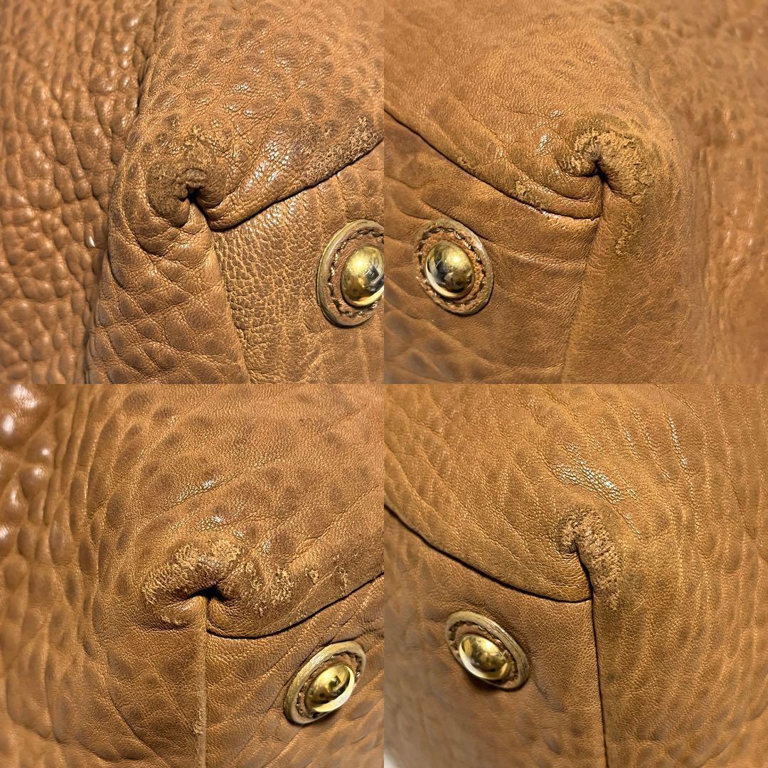 イヴサンローラン イージー Yモチーフ ボストンバッグ レザー ブラウン 899