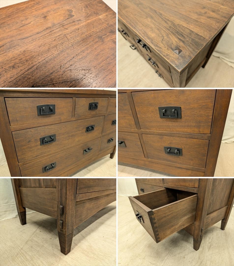 無垢　リビングチェスト　ワイドチェスト　タンス　チェスト　箪笥　ドロワー