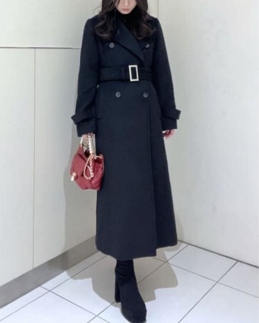 【rienda】ダブルカラーシェイプドチェスターコート