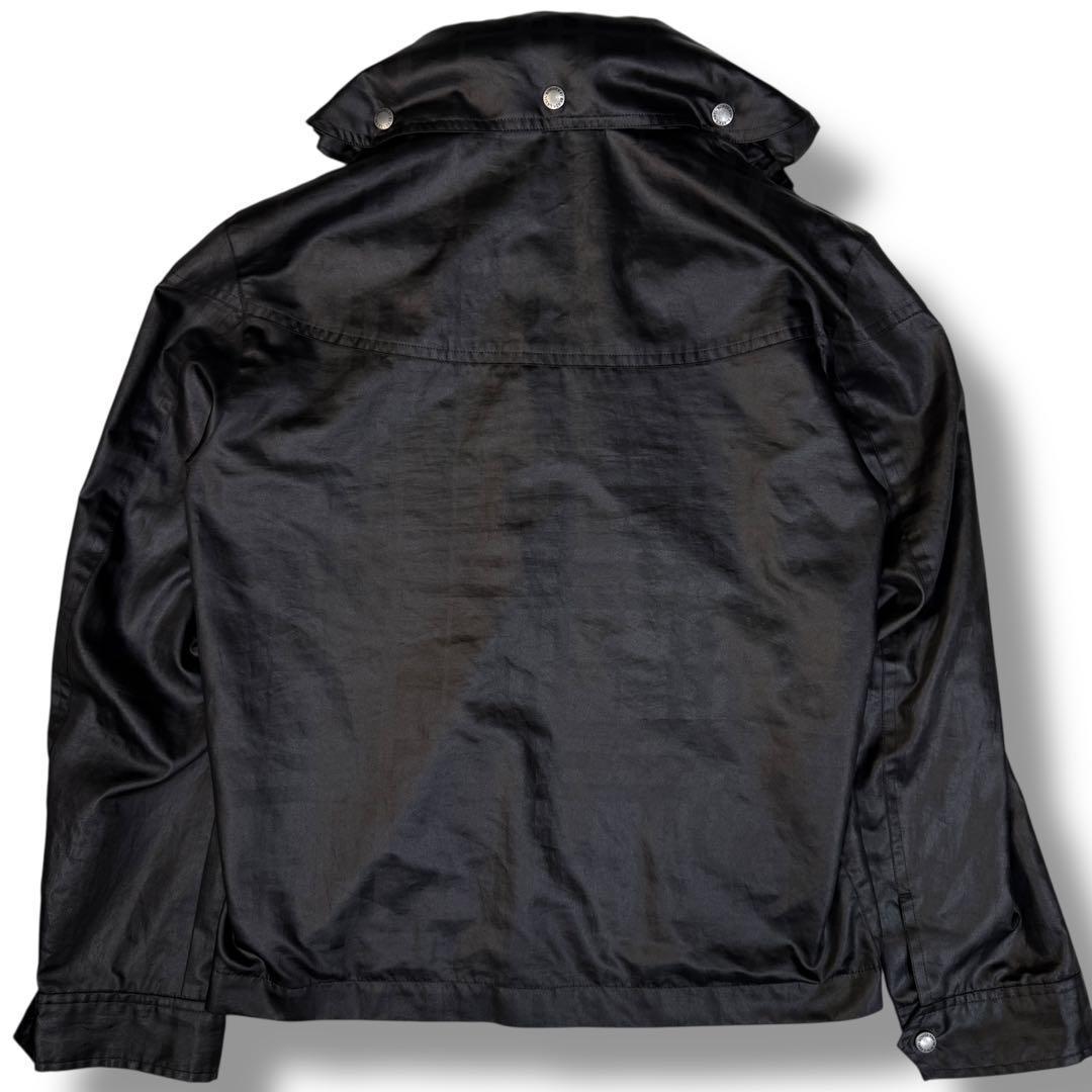 美品 バーバリーブラックレーベル シャドーチェック フーディージャケット 黒 M