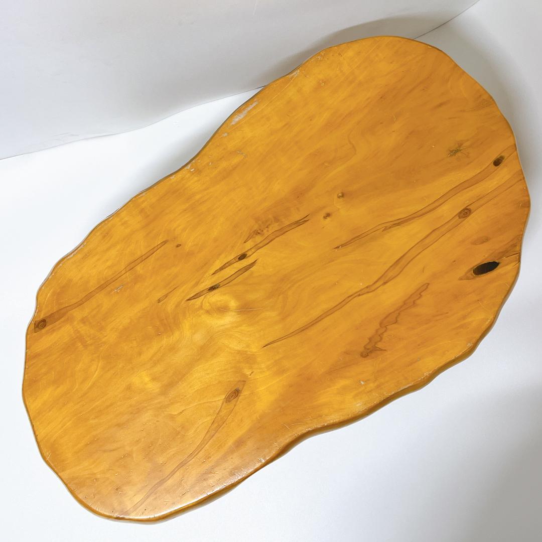 【良品✨送料無料】天然木 一枚板 座卓 ローテーブル 無垢材 68×37cm