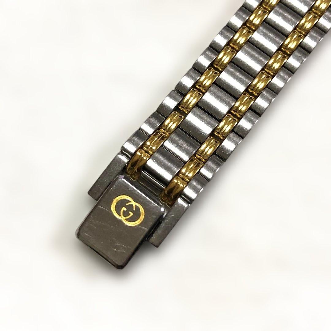 y*a様 GUCCI グッチ　11pダイヤ　黒文字盤　コンビ　レディース腕時計