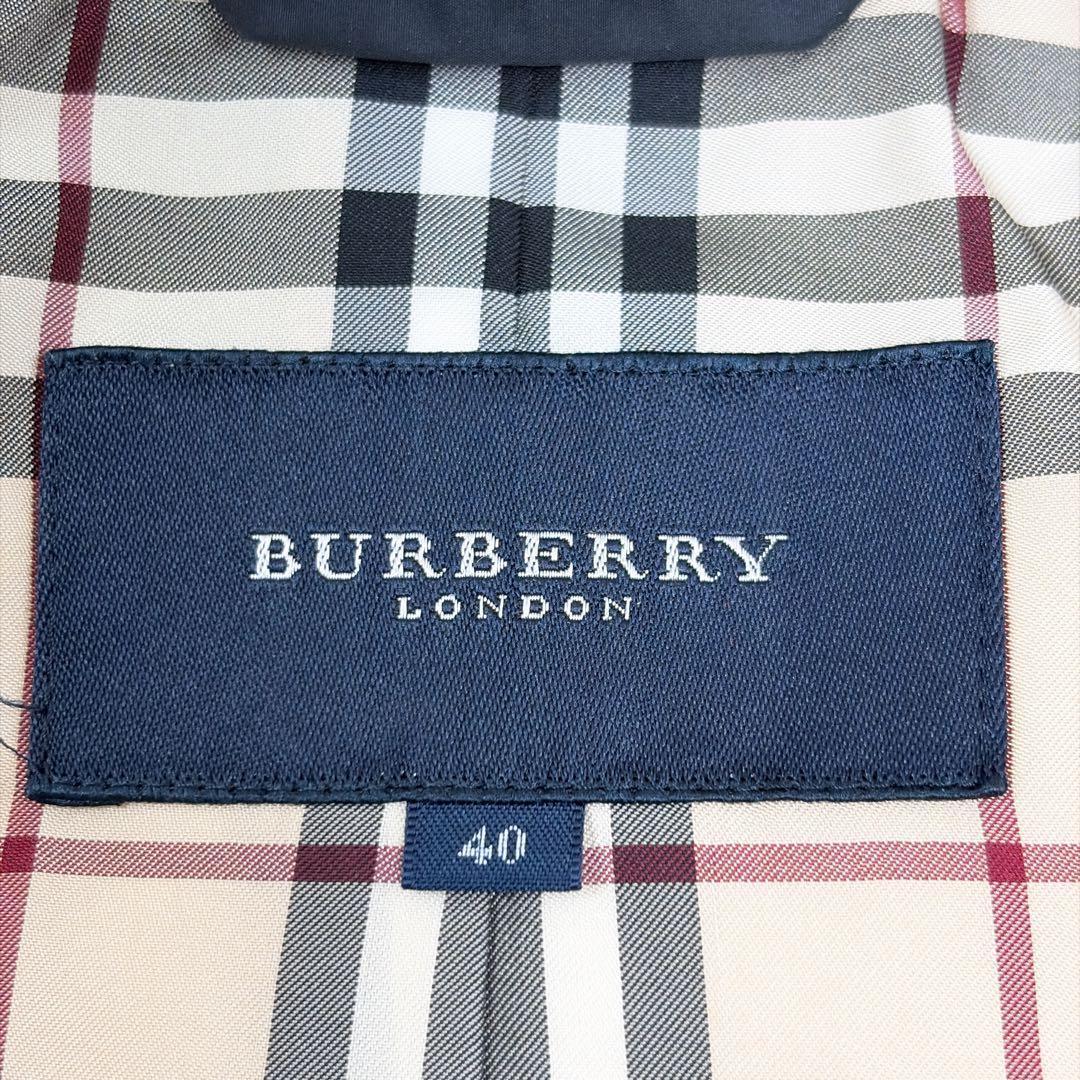 バーバリーロンドン ダウンベスト ノバチェック 3wayフォックスファー 40