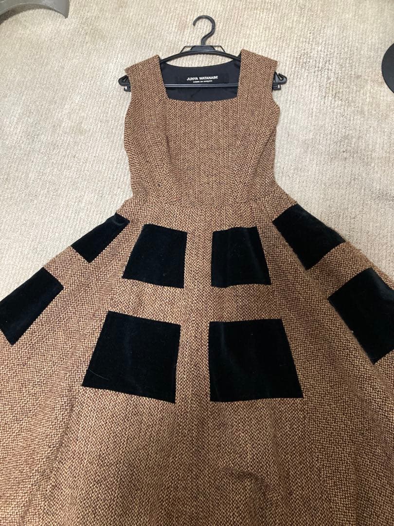 ヴィンテージ　JUNYA WATANABE ツイード風フレアスカートワンピース