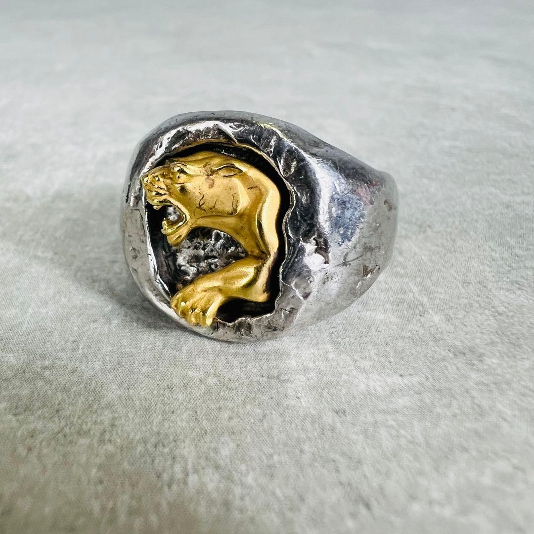 カレライカレラ パンサー 18号 ユニセックス SV925 K18 リング