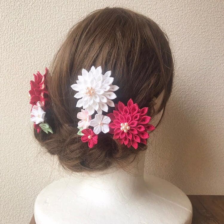 つまみ細工 成人式 髪飾り