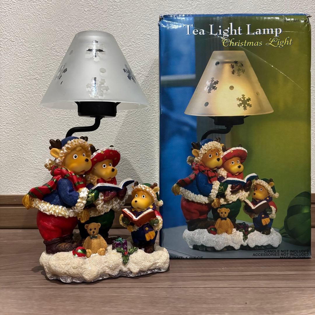 【未使用美品】 ヴィンテージ　ティーライトランプ／クリスマス トナカイモチーフ