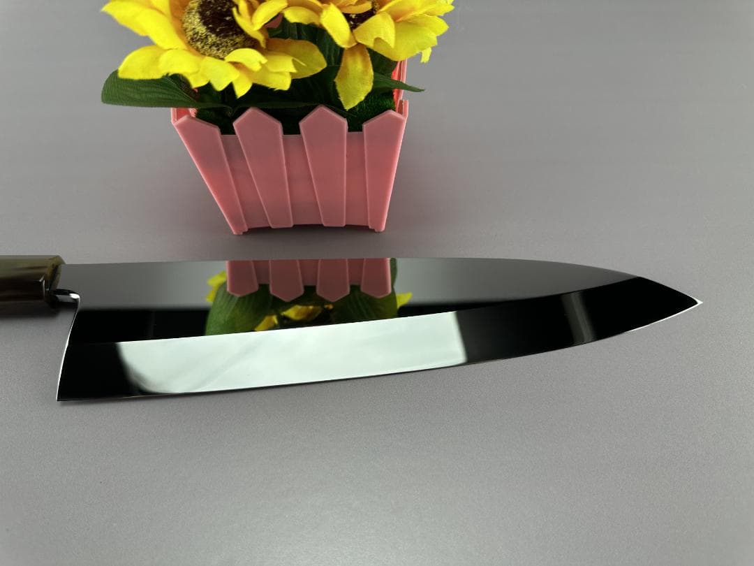 梵静刃物 ウルトラ鏡面仕上げ 出刃包丁9寸刺身包丁スネークウッド白水牛角八角柄