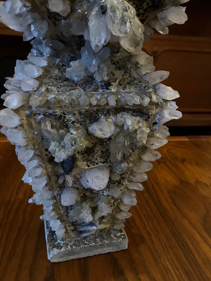 鑑賞石　フラワーベース　花器　オブジェ　アンティーク　ビンテージ　北欧　花瓶