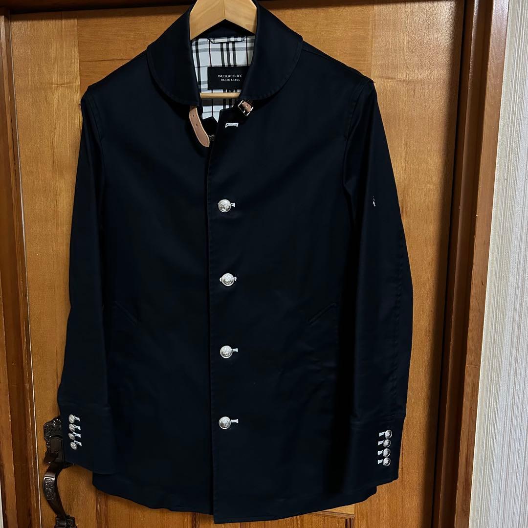 BURBERRY BLACK LABEL マリンコート M ブラック ロゴあり