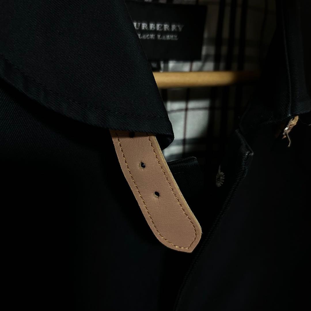 BURBERRY BLACK LABEL マリンコート M ブラック ロゴあり