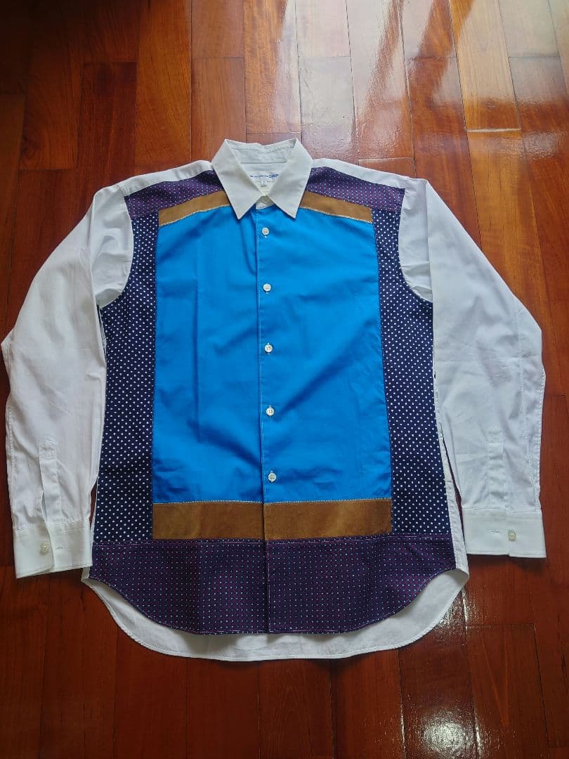 【美品】コムデ ギャルソン シャツ パッチワークシャツ サイズXS