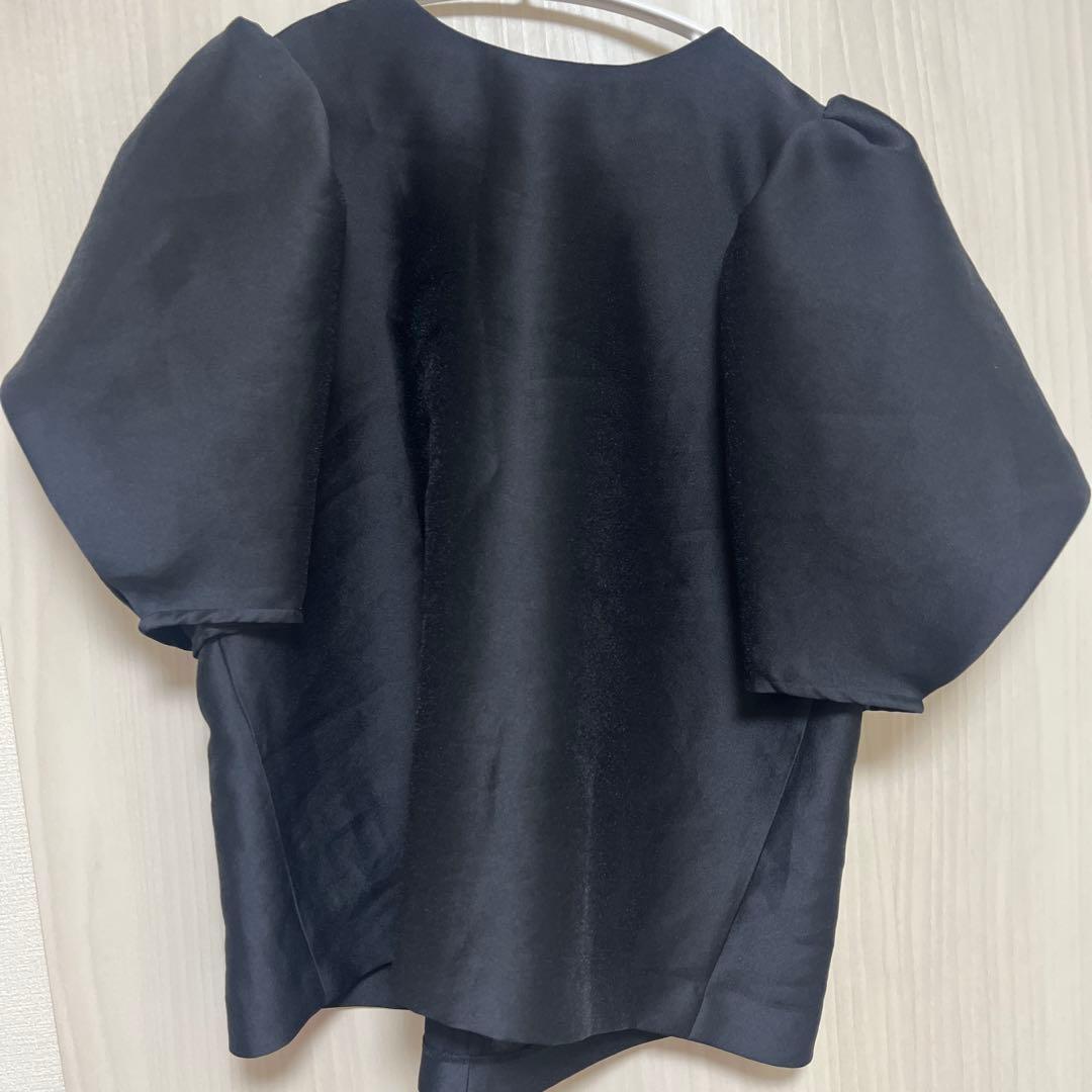 heve シアーバブリーブラウス　ブラック　フリー