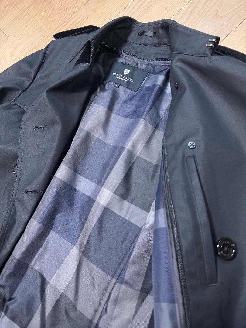 ブラックレーベルクレストブリッジ　トレンチコート チェック裏地付き