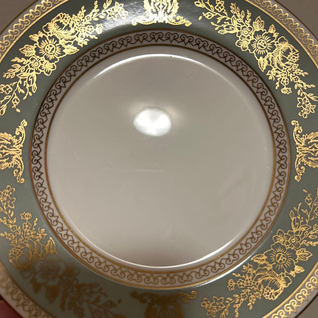 ウェッジウッド　コロンビア　セージグリーン　デザートプレート　15.5cm