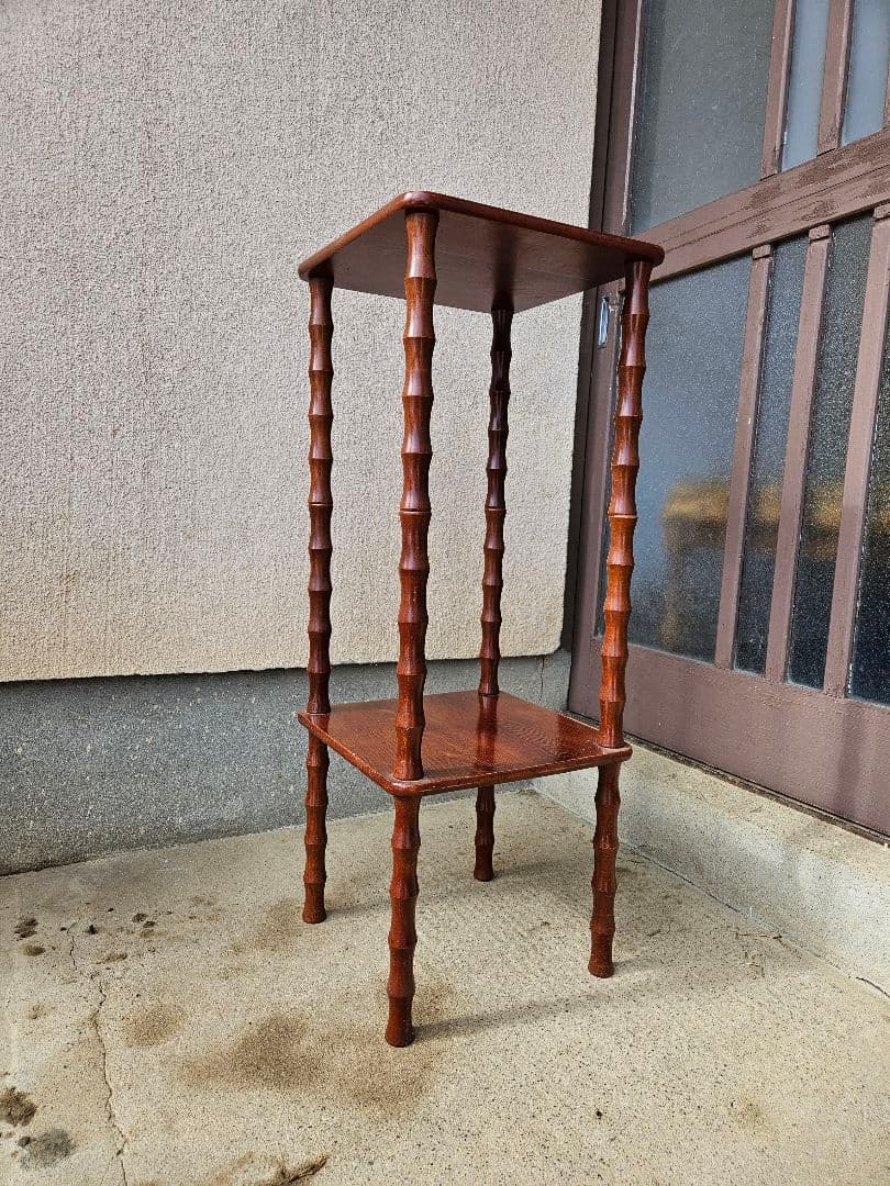 ジャパンヴィンテージ 木製の飾り台 花台 棚 オープンラック シェルフ