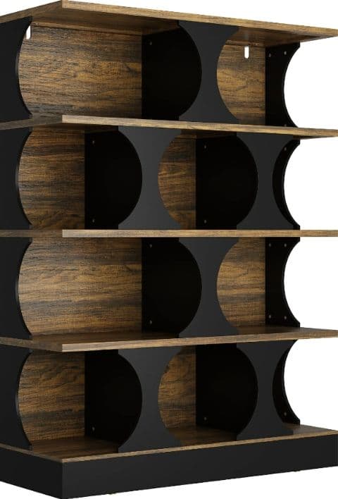 最終価格✨木製オープンラック 110×150 大容量4段収納棚 北欧風 組立式