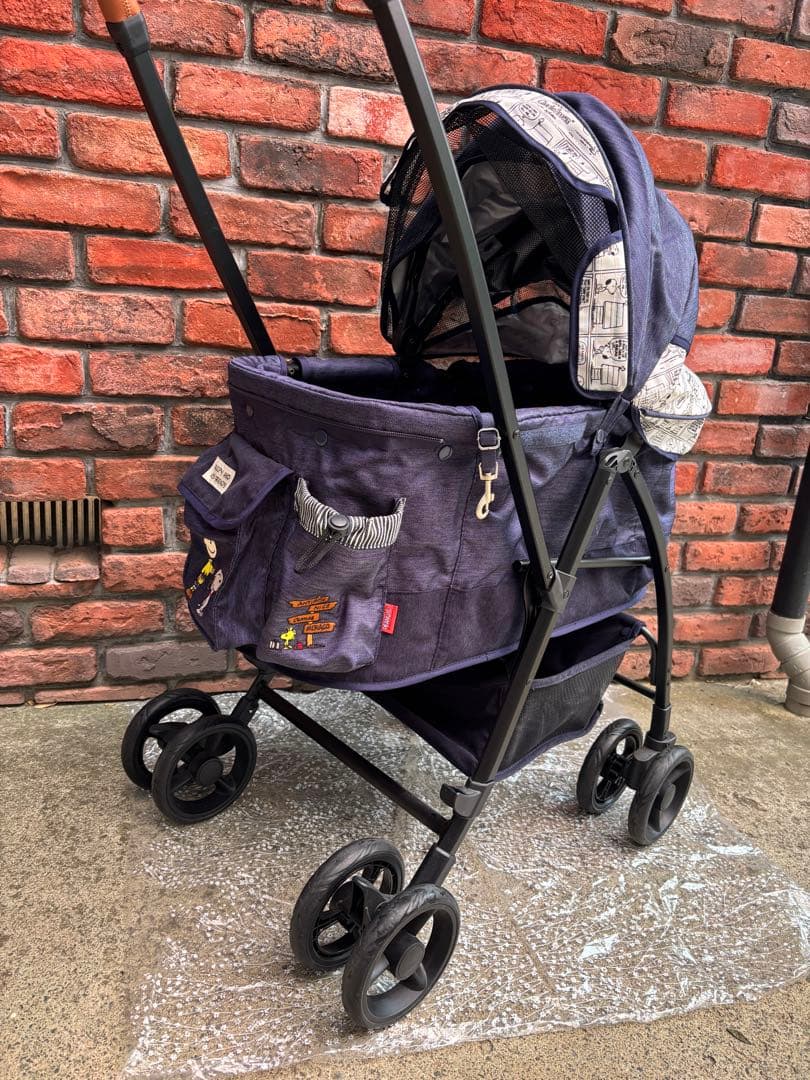 PEANUTS スヌーピー ペットカート ネイビー