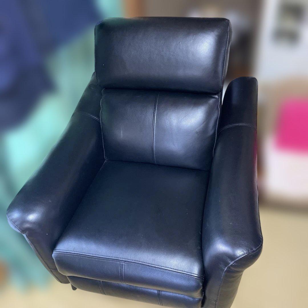 本革　1人掛け　電動リクライニング　ソファ　美品