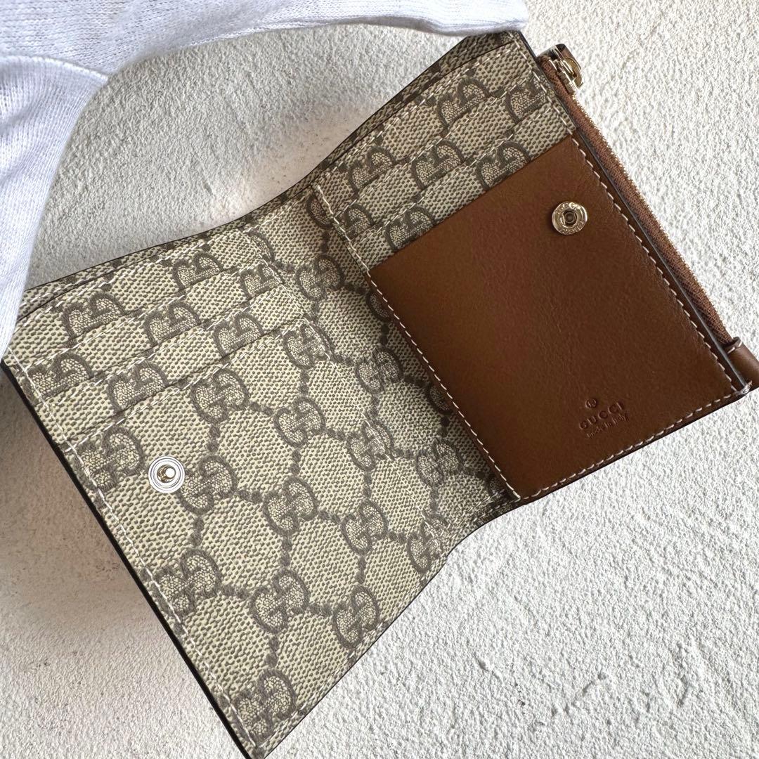 GUCCI グッチ GGエンブレム ミディアム ジップウォレット 二つ折り財布