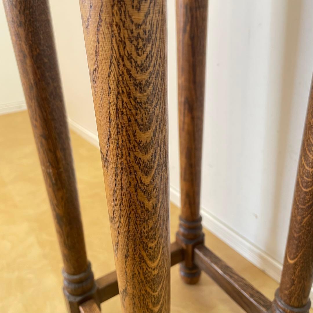 オーク材 フラワースタンド 花台 サイドテーブル コンソール アンティーク