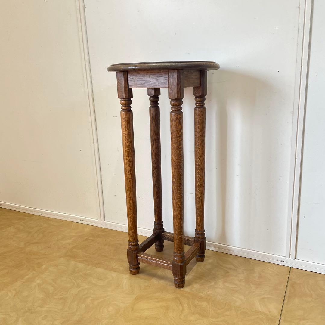 オーク材 フラワースタンド 花台 サイドテーブル コンソール アンティーク