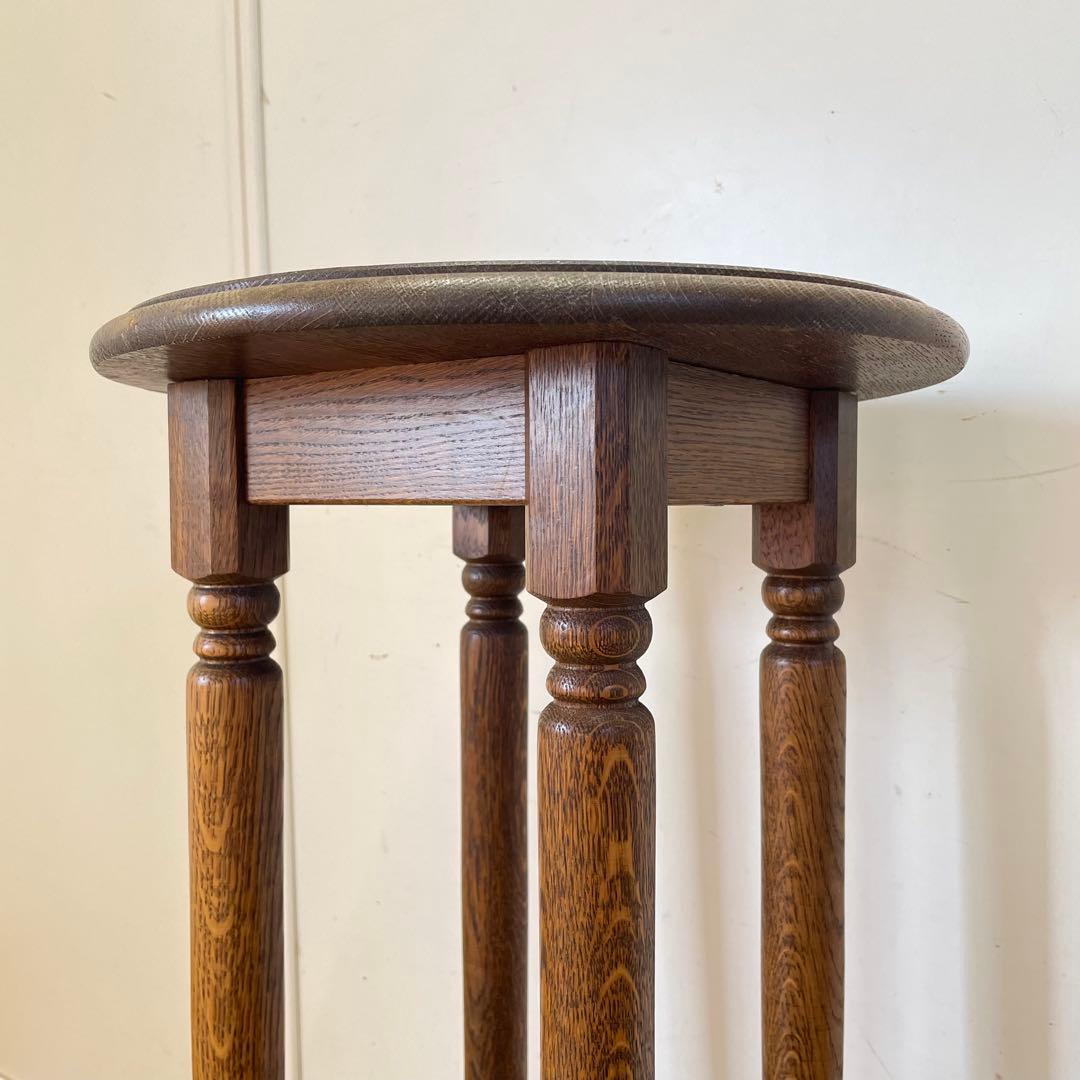 オーク材 フラワースタンド 花台 サイドテーブル コンソール アンティーク