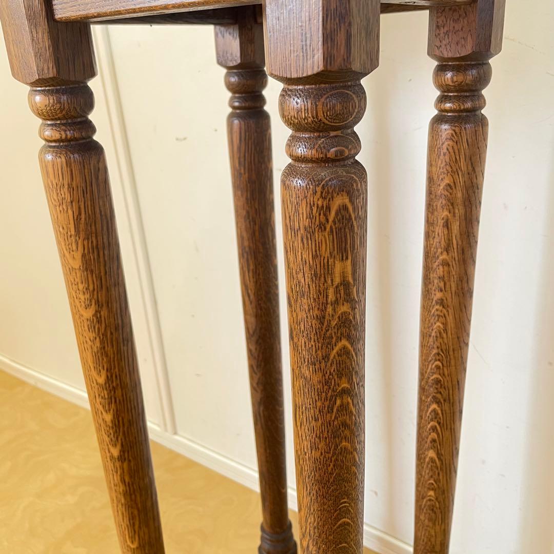 オーク材 フラワースタンド 花台 サイドテーブル コンソール アンティーク