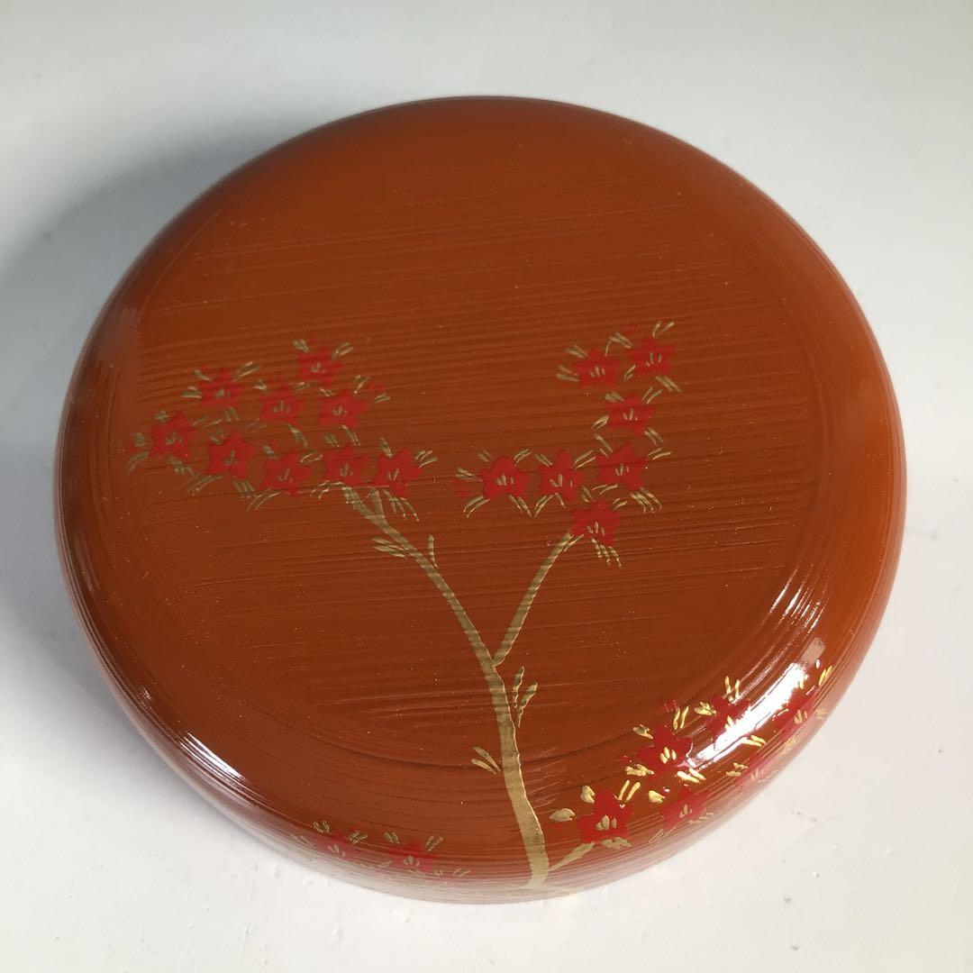 Ｎ７５８　棗　『田中宗凌作』『橘水鳥蒔絵』『白粉解棗』　共箱　茶道具