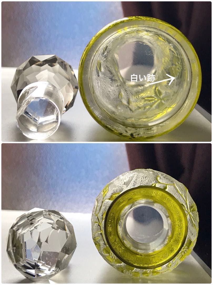 人気★珍しいモスグリーン★オールドバカラBACCARATエグランティエ♡野薔薇♡