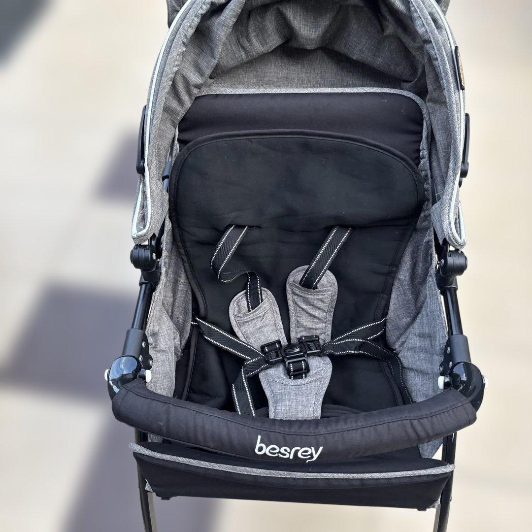 besrey ダブルベビーカー 前後2人乗り　双子　年子　2歳差便利