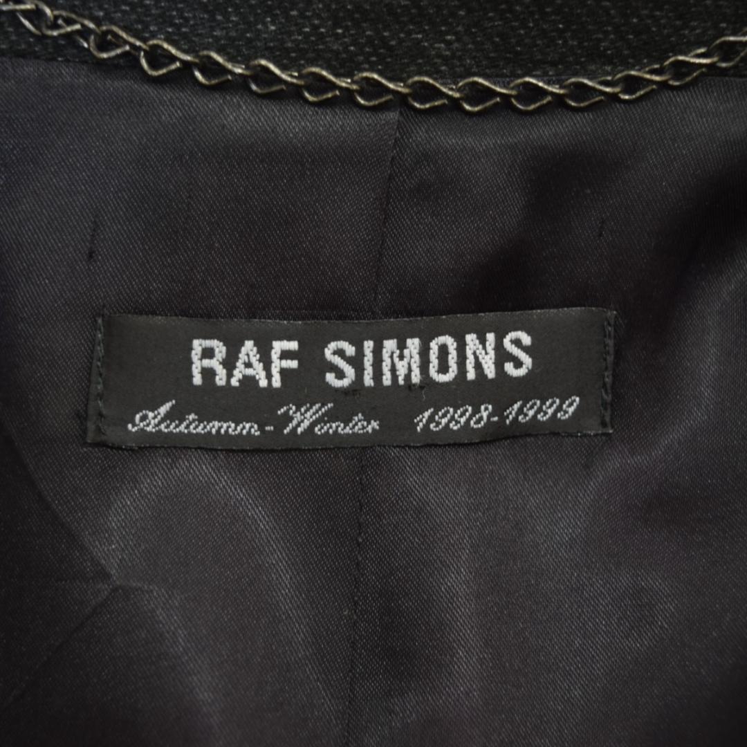 98AW ラフシモンズ RAF SIMONS ジップデザインチェスターコート