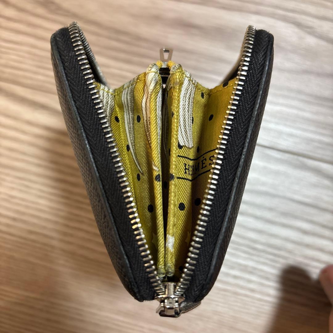 エルメス　シルクイン　コンパクト　黒　王者の虎