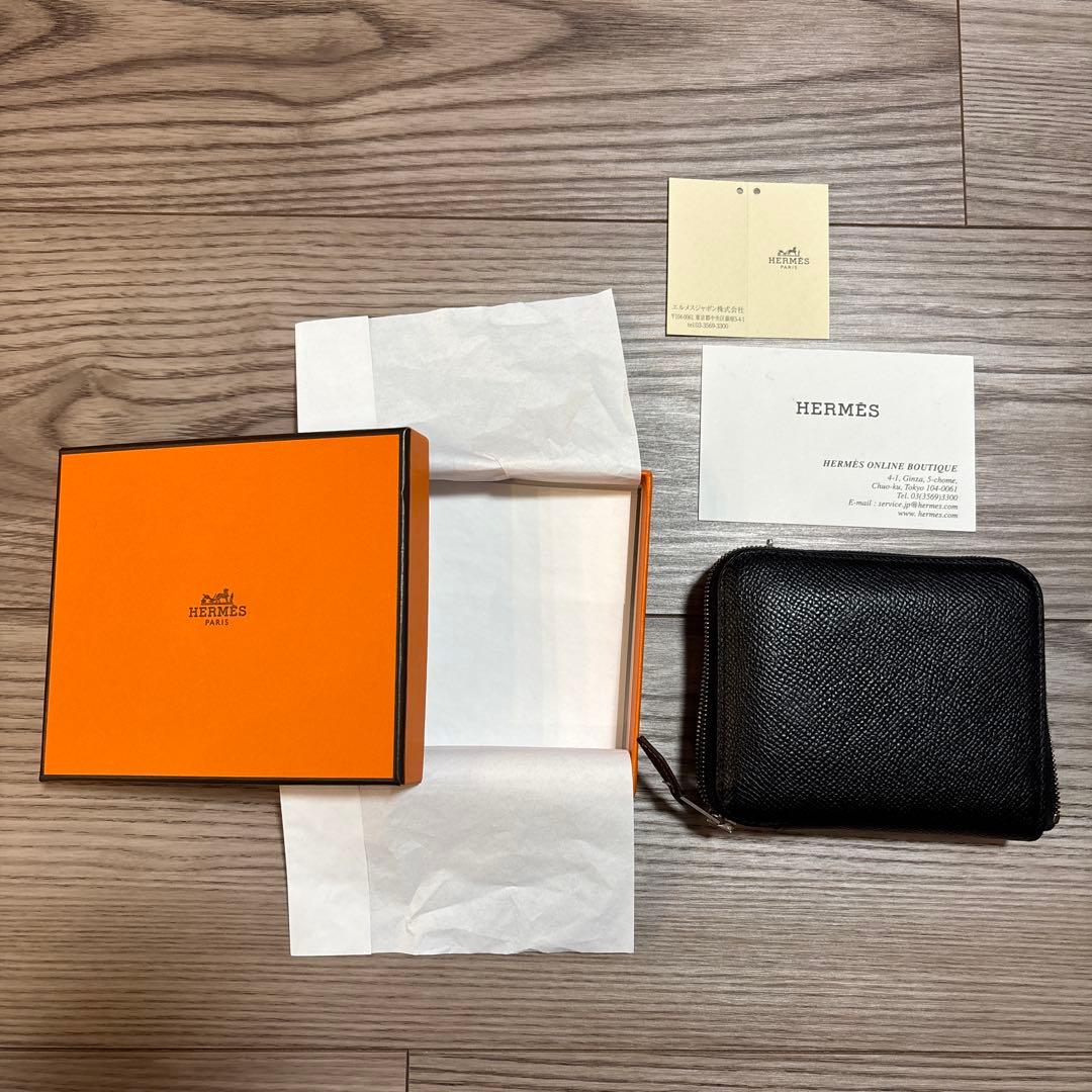 エルメス　シルクイン　コンパクト　黒　王者の虎