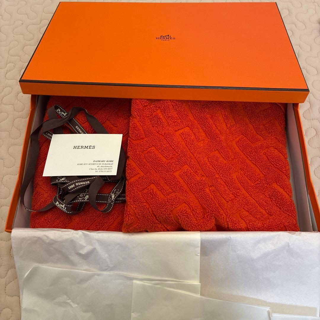 【新品】HERMESタオルセット 2枚　フェイスタオル　ゲストタオル