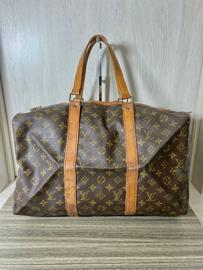 ルイヴィトン　ボストンバッグ　サックスプール 45 モノグラム　カデナ　レザー