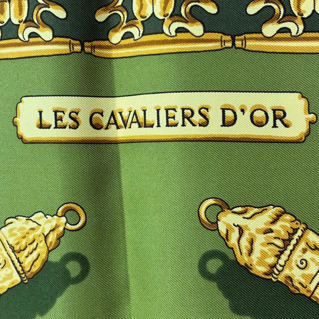 ∞ HERMES エルメス　カレ90　黄金の騎士 スカーフ