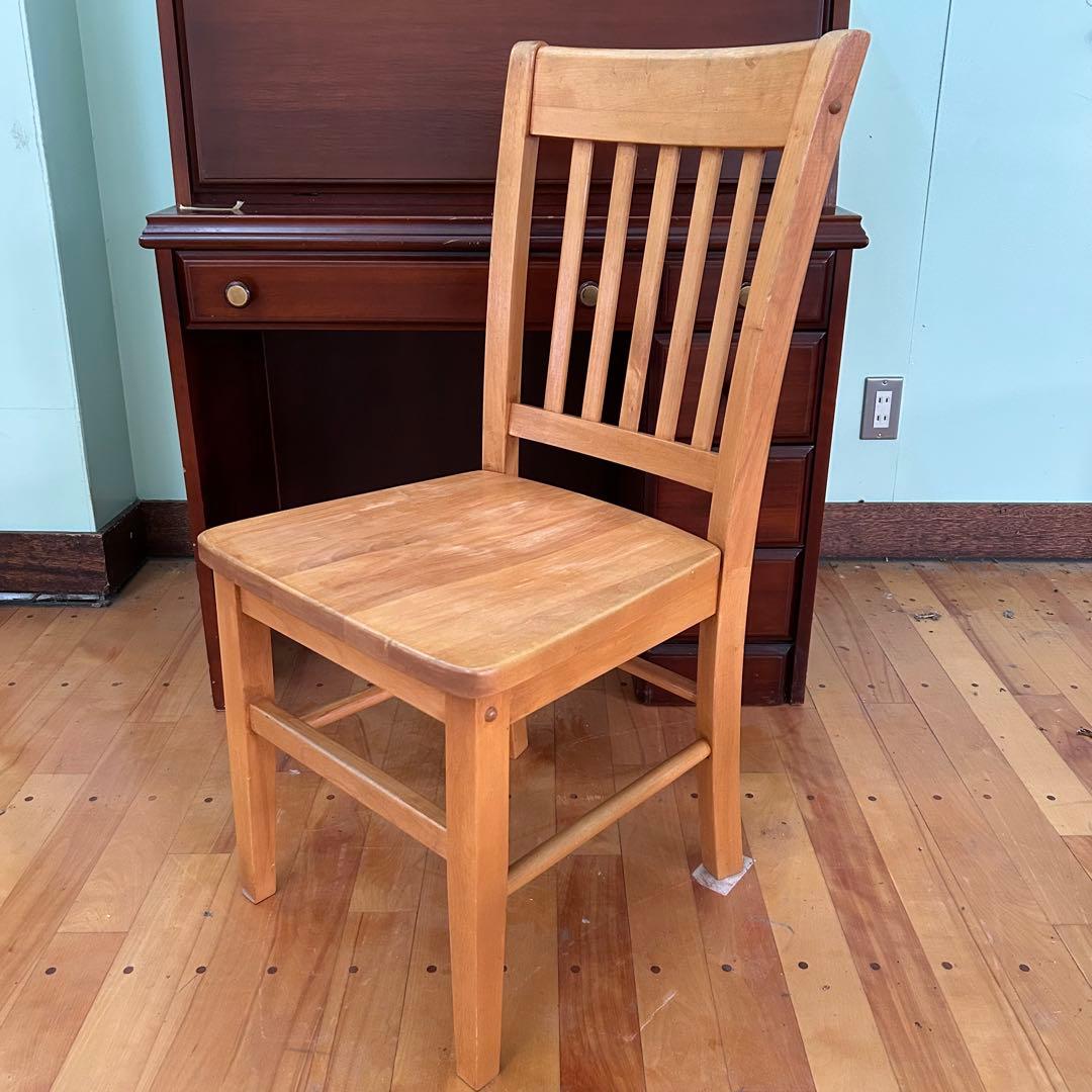 【 アメリカ 製】 パイン 材 椅子 (4脚あり)c