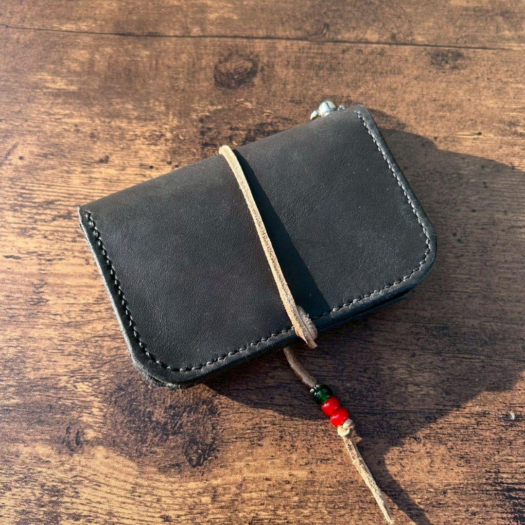 ハンドメイド　コンチョ　ハーフトラッカーウォレット