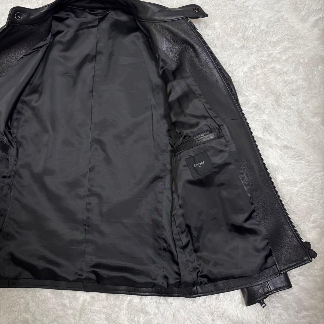 EDIFICE　シープスキン レザージャケット シングル Lサイズ