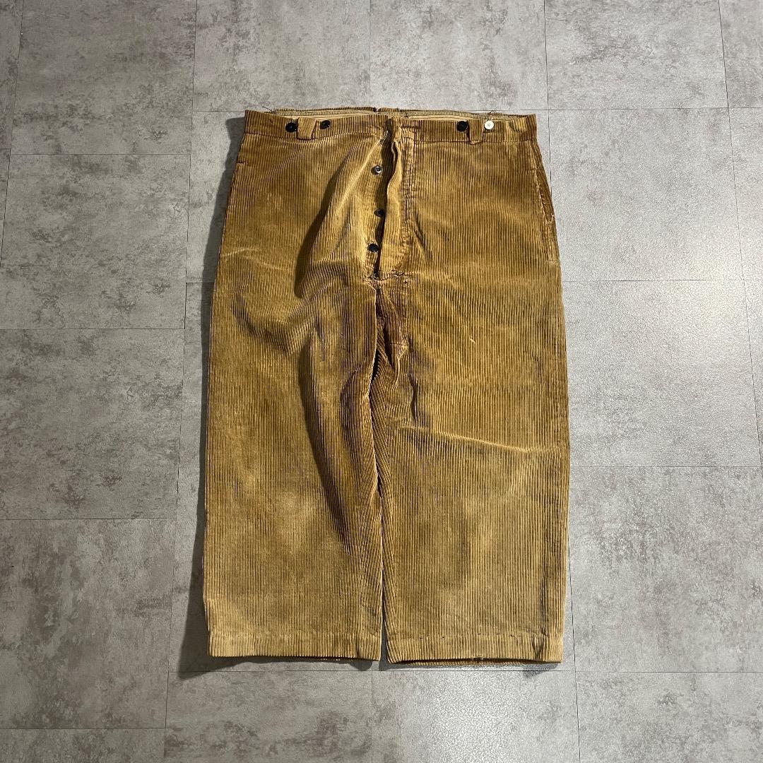 40-50s ファーマーズ 太畝コーデュロイ ブラウン W37